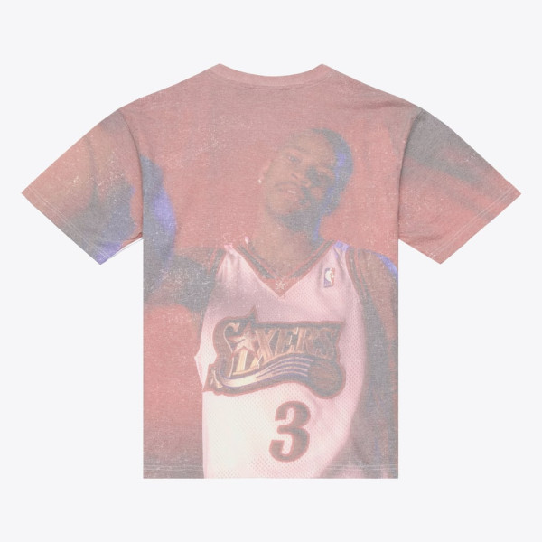 Футболка Philadelphia 76ers Allen Iverson Mitchell & Ness White Hardwood Classics Sublimated