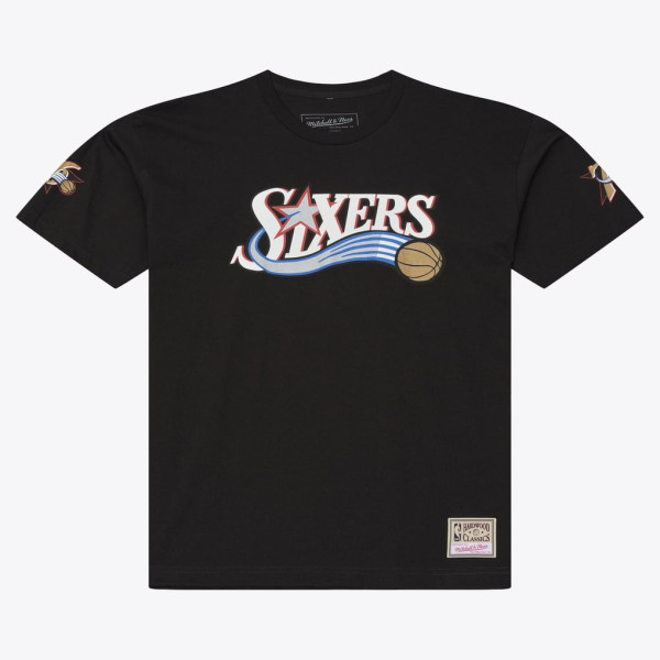 Футболка Philadelphia 76ers Allen Iverson Mitchell & Ness Black Hardwood Classics Name & Number Classic