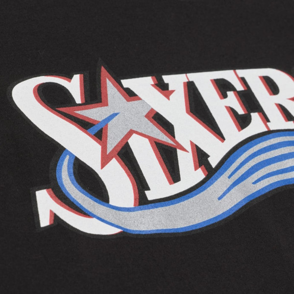 Футболка Philadelphia 76ers Allen Iverson Mitchell & Ness Black Hardwood Classics Name & Number Classic