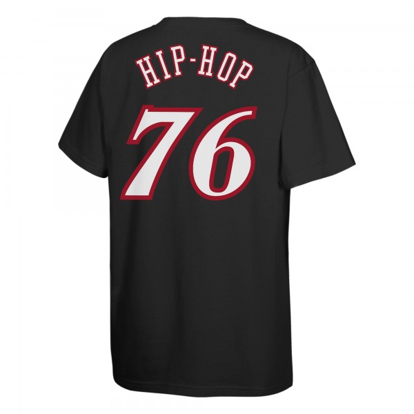 Подростковая Philadelphia 76ers Mitchell & Ness Black Hip Hop T-Shirt