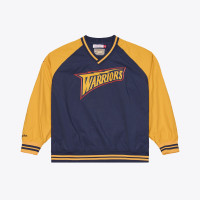 Пуловер Golden State Warriors Mitchell & Ness Navy Classic V-Neck Raglan