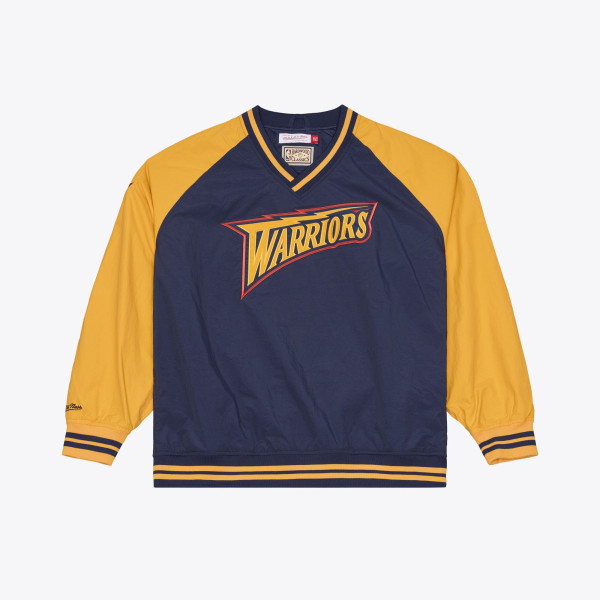 Пуловер Golden State Warriors Mitchell & Ness Navy Classic V-Neck Raglan