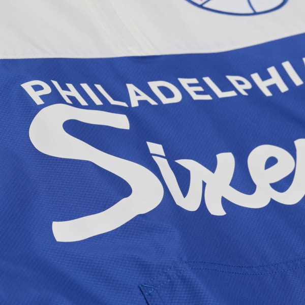 Ветровка Philadelphia 76ers Mitchell & Ness Royal Head Coach Lightweight Anorak Quarter-Zip