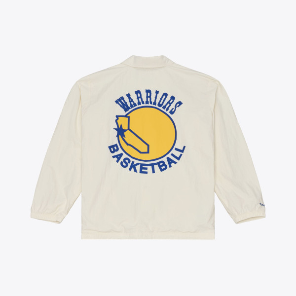 Рубашка Golden State Warriors Mitchell & Ness Cream Retro Root Coaches Jacket