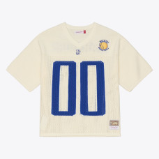 Свитер Golden State Warriors Mitchell & Ness Cream Hardwood Classics Retro Roots Short Sleeve Jersey