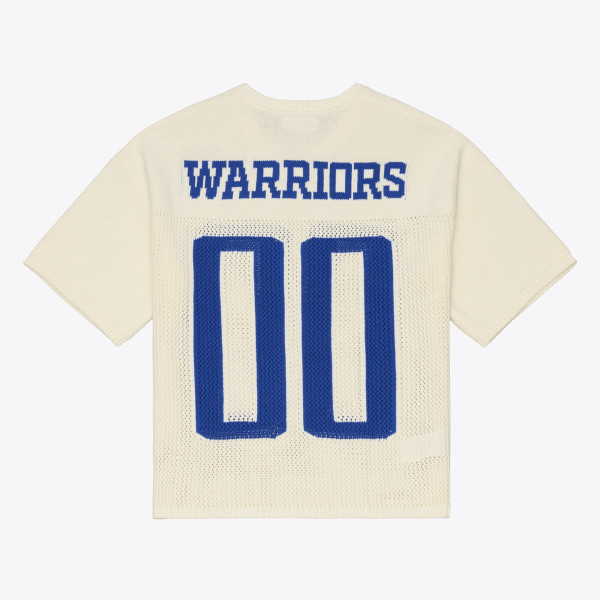 Свитер Golden State Warriors Mitchell & Ness Cream Hardwood Classics Retro Roots Short Sleeve Jersey
