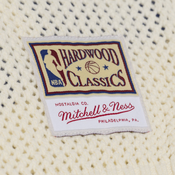 Свитер Golden State Warriors Mitchell & Ness Cream Hardwood Classics Retro Roots Short Sleeve Jersey