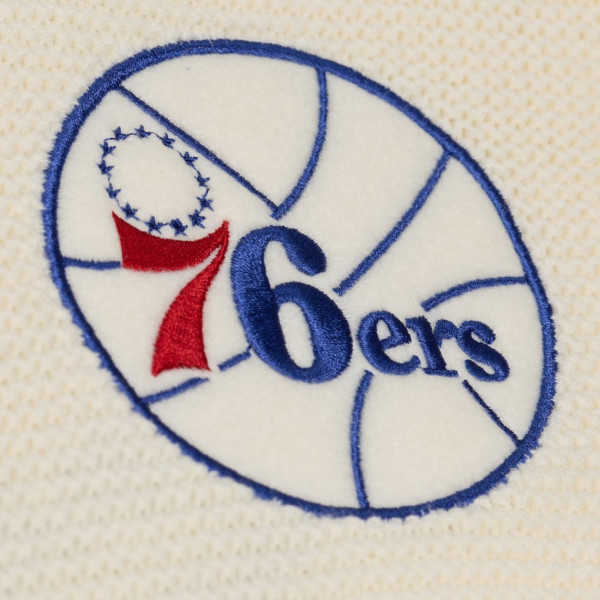 Свитер Philadelphia 76ers Mitchell & Ness Cream Hardwood Classics Retro Roots Short Sleeve Jersey