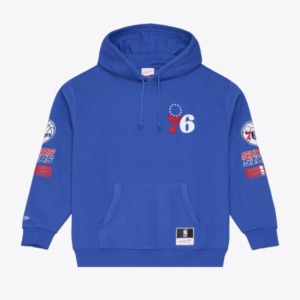 Толстовка Philadelphia 76ers Mitchell & Ness Royal Triple Check Fleece