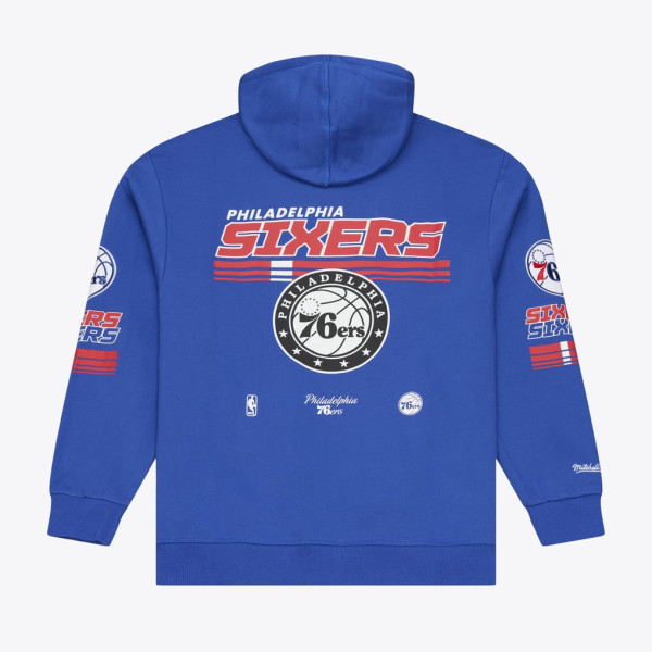 Толстовка Philadelphia 76ers Mitchell & Ness Royal Triple Check Fleece