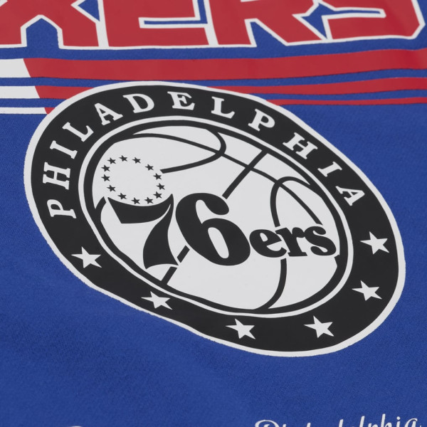 Толстовка Philadelphia 76ers Mitchell & Ness Royal Triple Check Fleece