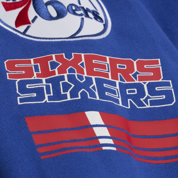 Толстовка Philadelphia 76ers Mitchell & Ness Royal Triple Check Fleece