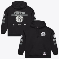 Толстовка Brooklyn Nets Mitchell & Ness Black Triple Check Fleece