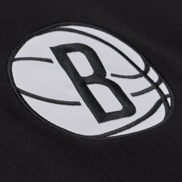 Толстовка Brooklyn Nets Mitchell & Ness Black Triple Check Fleece