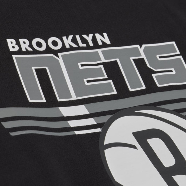 Толстовка Brooklyn Nets Mitchell & Ness Black Triple Check Fleece