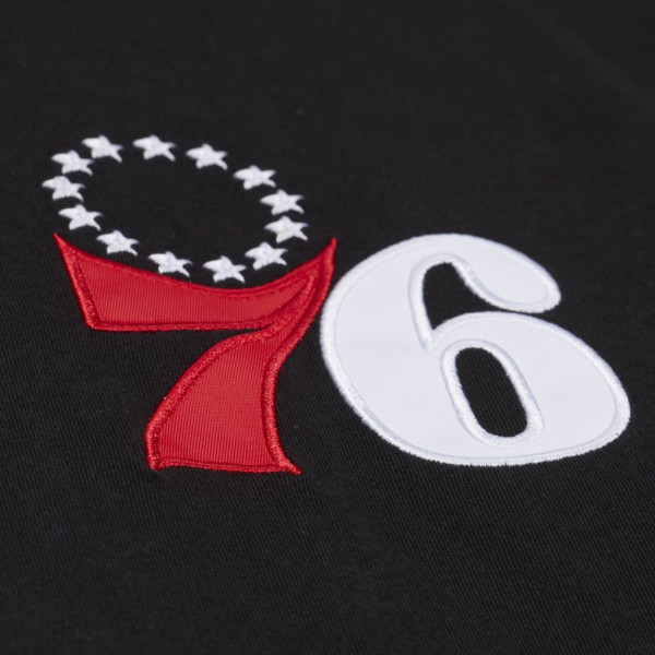 Футболка с длинным рукавом Philadelphia 76ers Mitchell & Ness Black Triple Check