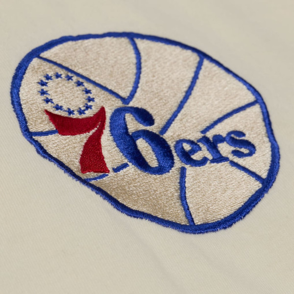 Футболка Philadelphia 76ers Mitchell & Ness Oatmeal Heritage Hues Oversized
