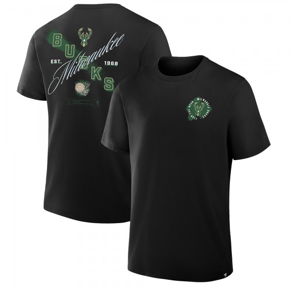 Milwaukee Bucks Black SOS T-Shirt
