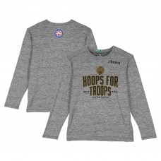 Boston Celtics Fanatics Authentic Team-Issued Gray Hoops For Troops Long Sleeve Shirt from the 2025-26 NBA Season