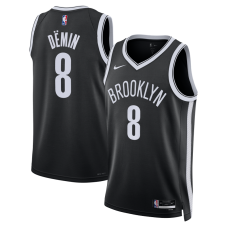 Джерси Unisex Brooklyn Nets Egor Dëmin Nike Black Swingman - Icon Edition