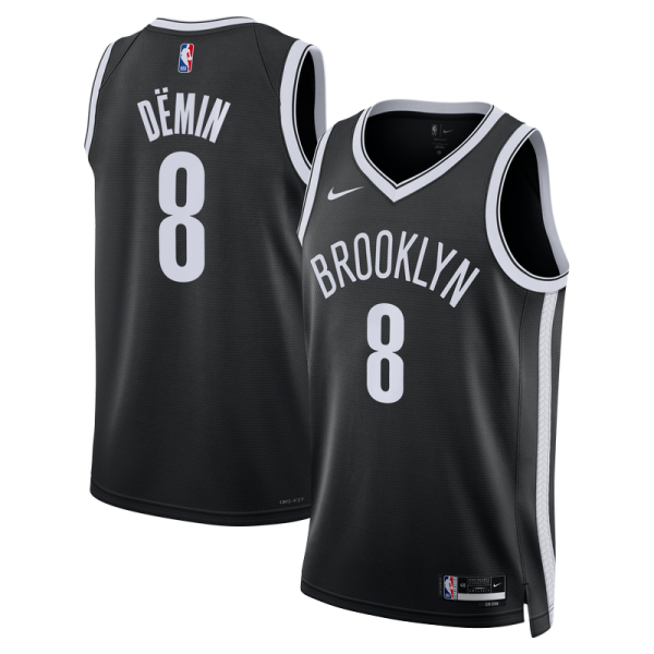 Джерси Unisex Brooklyn Nets Egor Dëmin Nike Black Swingman - Icon Edition