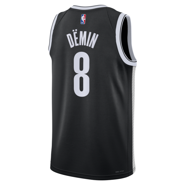 Джерси Unisex Brooklyn Nets Egor Dëmin Nike Black Swingman - Icon Edition