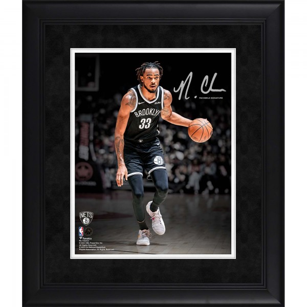 Nic Claxton Brooklyn Nets Facsimile Signature Fanatics Authentic Framed 11 x 14 Spotlight Photograph