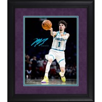 LaMelo Ball Charlotte Hornets Facsimile Signature Fanatics Authentic Framed 11 x 14 Spotlight Photograph