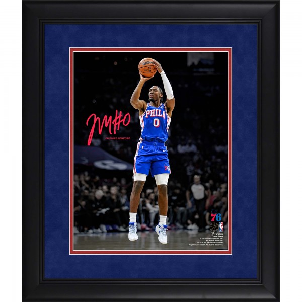 Tyrese Maxey Philadelphia 76ers Facsimile Signature Fanatics Authentic Framed 11 x 14 Spotlight Photograph