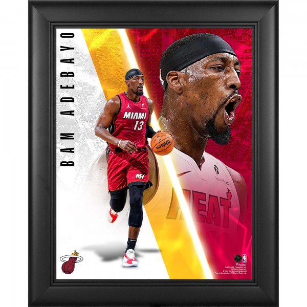 Bam Adebayo Miami Heat Fanatics Authentic Framed 13 x 16 Radiance Collage