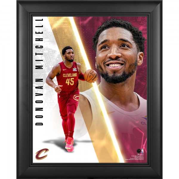Donovan Mitchell Cleveland Cavaliers Fanatics Authentic Framed 13 x 16 Radiance Collage