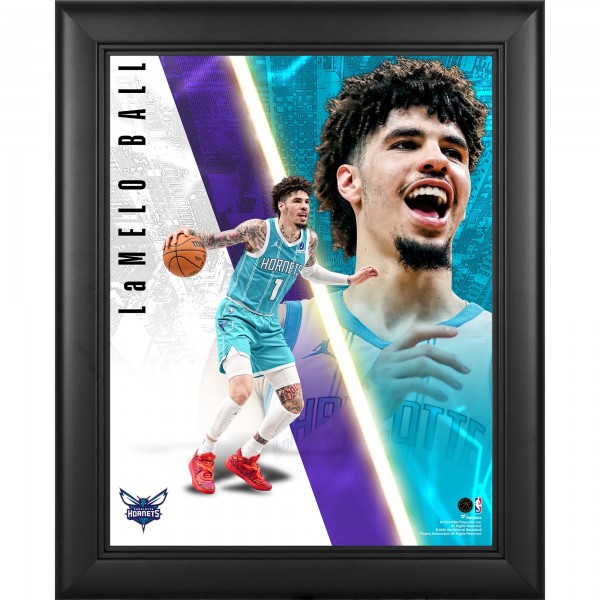 LaMelo Ball Charlotte Hornets Fanatics Authentic Framed 13 x 16 Radiance Collage