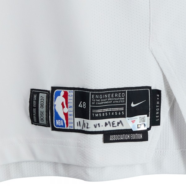 Sam Hauser Boston Celtics Fanatics Authentic Game-Used #30 White Nike Jersey vs. Memphis Grizzlies on November 12, 2025 - Size 48+4