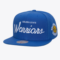 Бейсболка Golden State Warriors Mitchell & Ness Royal Head Coach