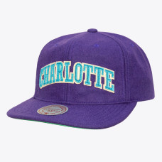 Бейсболка Charlotte Hornets Mitchell & Ness Purple Hardwood Classics Retro Roots Vintage