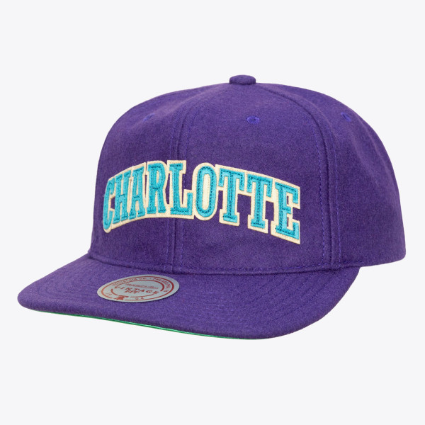 Бейсболка Charlotte Hornets Mitchell & Ness Purple Hardwood Classics Retro Roots Vintage