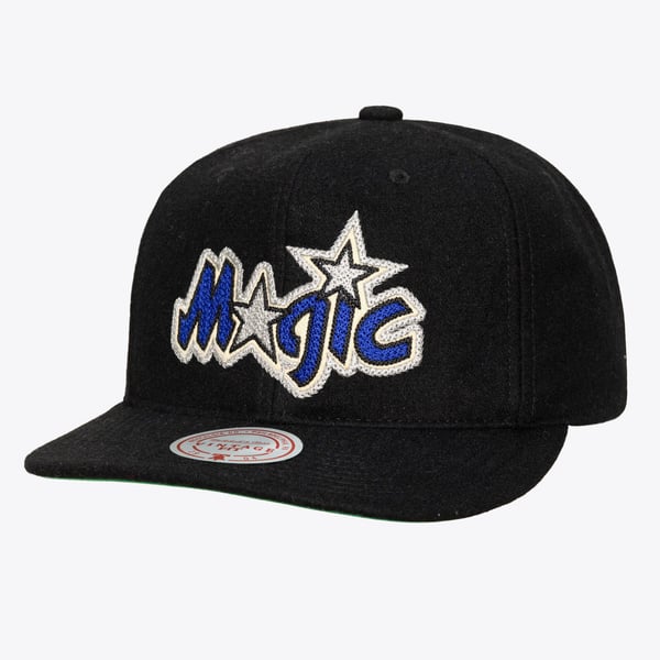Бейсболка Orlando Magic Mitchell & Ness Black Hardwood Classics Retro Roots Vintage