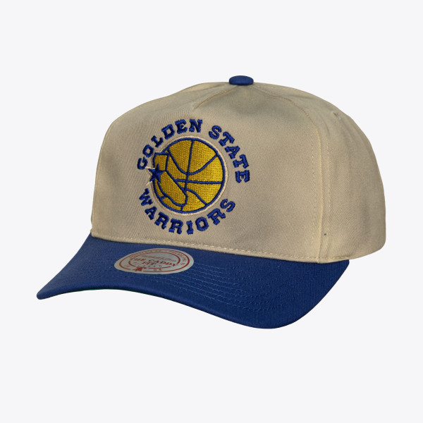 Бейсболка Golden State Warriors Mitchell & Ness Cream Hardwood Classics Retro Roots