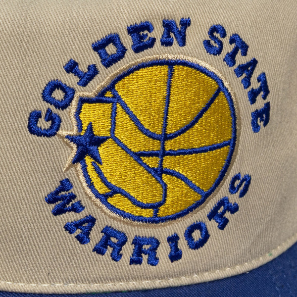 Бейсболка Golden State Warriors Mitchell & Ness Cream Hardwood Classics Retro Roots