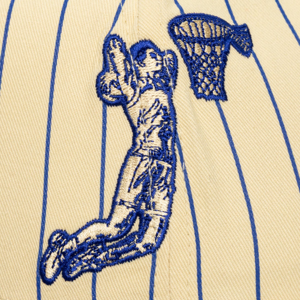 Бейсболка Golden State Warriors Mitchell & Ness Cream Hardwood Classics Retro Roots Stripe Pro