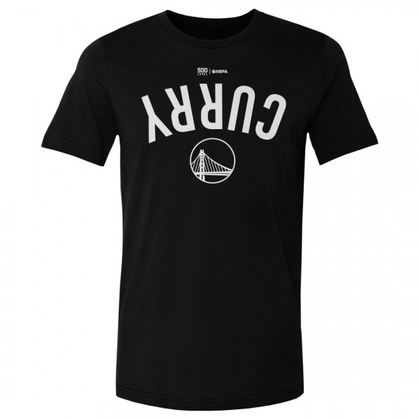 Golden State Warriors Stephen Curry 500 Level Black Invert T-Shirt