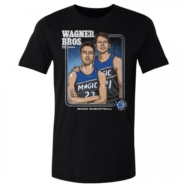 Orlando Magic Moritz Wagner, Franz Wagner 500 Level Black Stepbrothers T-Shirt