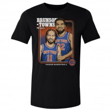 New York Knicks Jalen Brunson, Karl-Anthony Towns 500 Level Black Stepbrothers T-Shirt