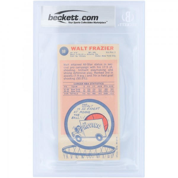 Walt Frazier New York Knicks Autographed 1969-70 Topps #98 Beckett Fanatics Witnessed Authenticated 10 Rookie Card