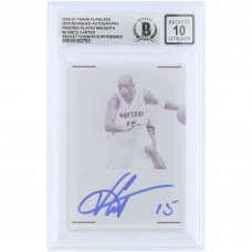 Vince Carter Toronto Raptors Autographed 2020-21 Panini Flawless Distinguished Autographs Printing Plate Magenta #6 #1/1 Beckett Fanatics Witnessed Authenticated 10 Card