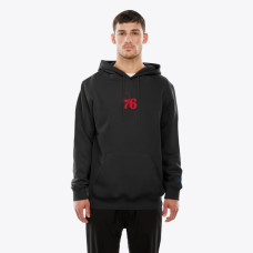 Толстовка Philadelphia 76ers New Era Black Front and Back Graphic