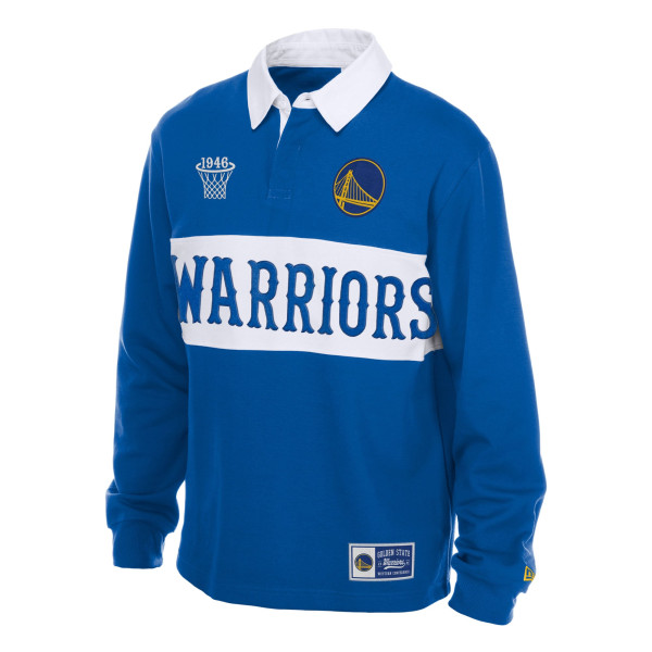 Поло Golden State Warriors New Era Royal Rugby Long Sleeve
