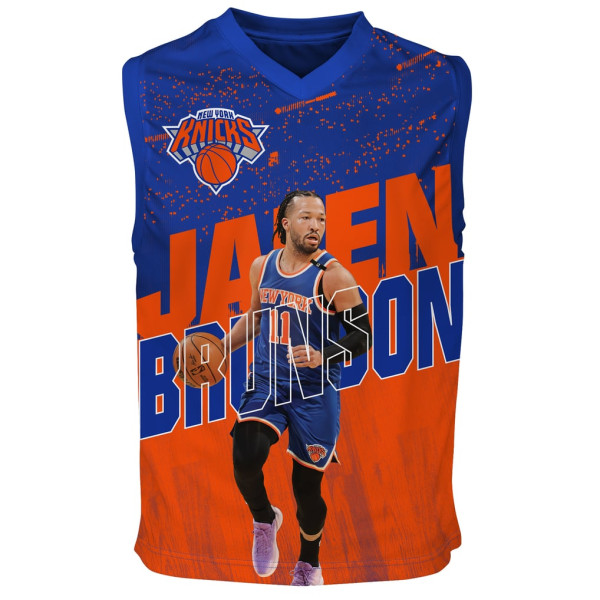 Детская джерси Jalen Brunson New York Knicks Outerstuff Icon Play - Blue