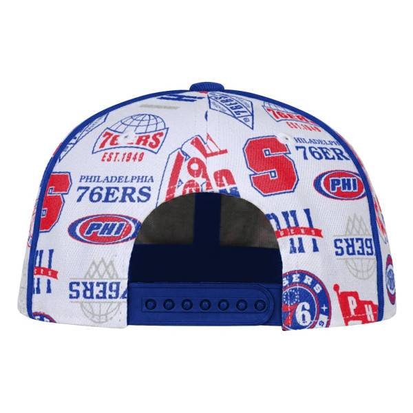 Детская бейсболка Philadelphia 76ers Outerstuff White Piped Up