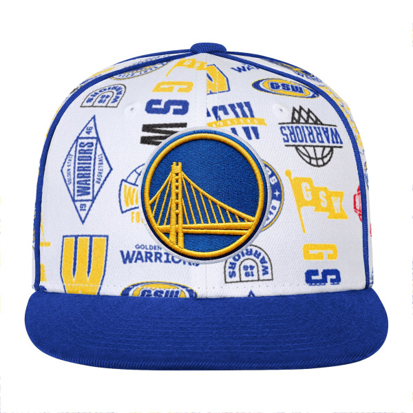 Детская бейсболка Golden State Warriors Outerstuff White Piped Up